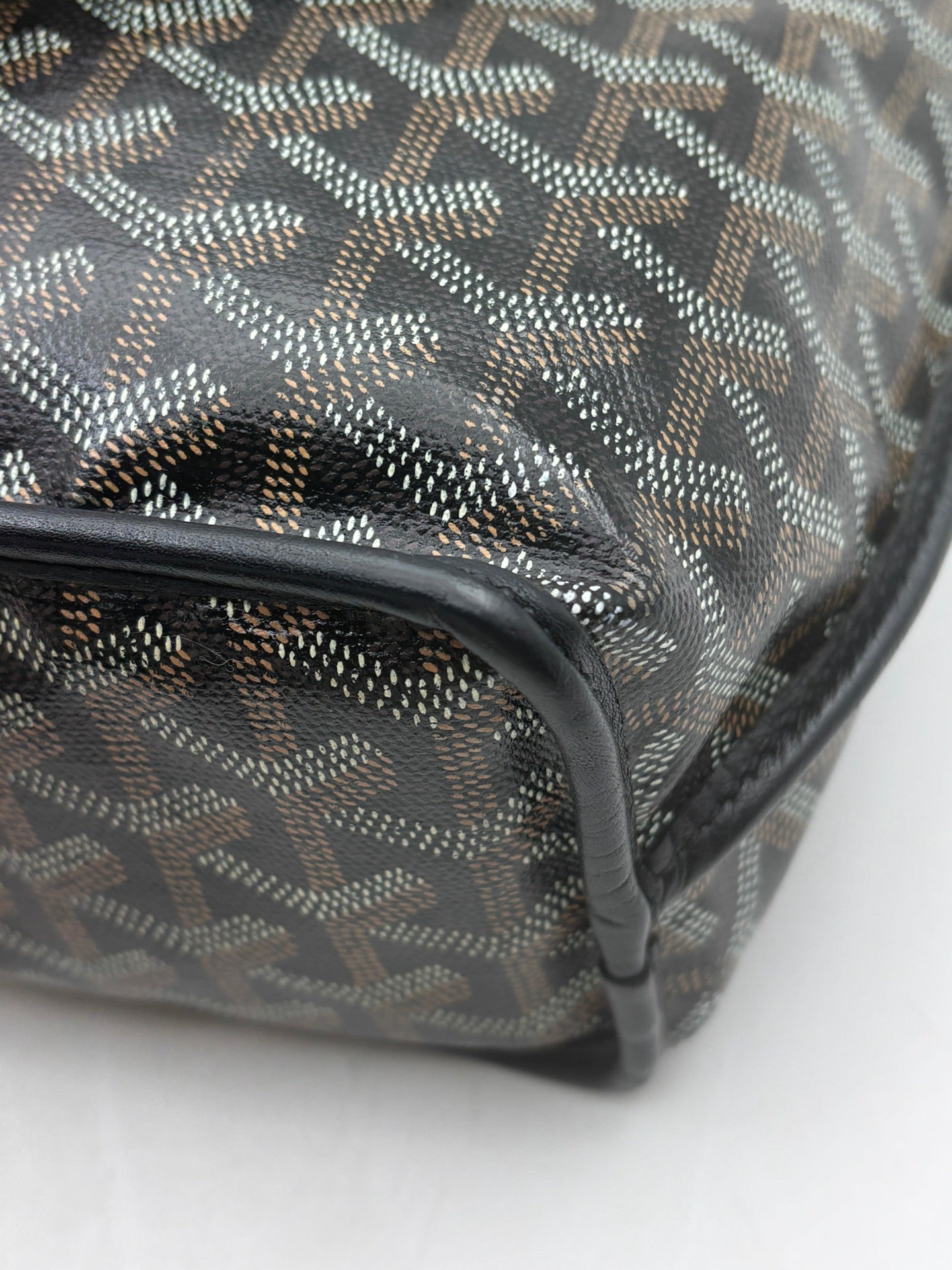 Goyard - Mini Tote with Pouch - Goyardine coated canvas with leather trim - Black - (mini)