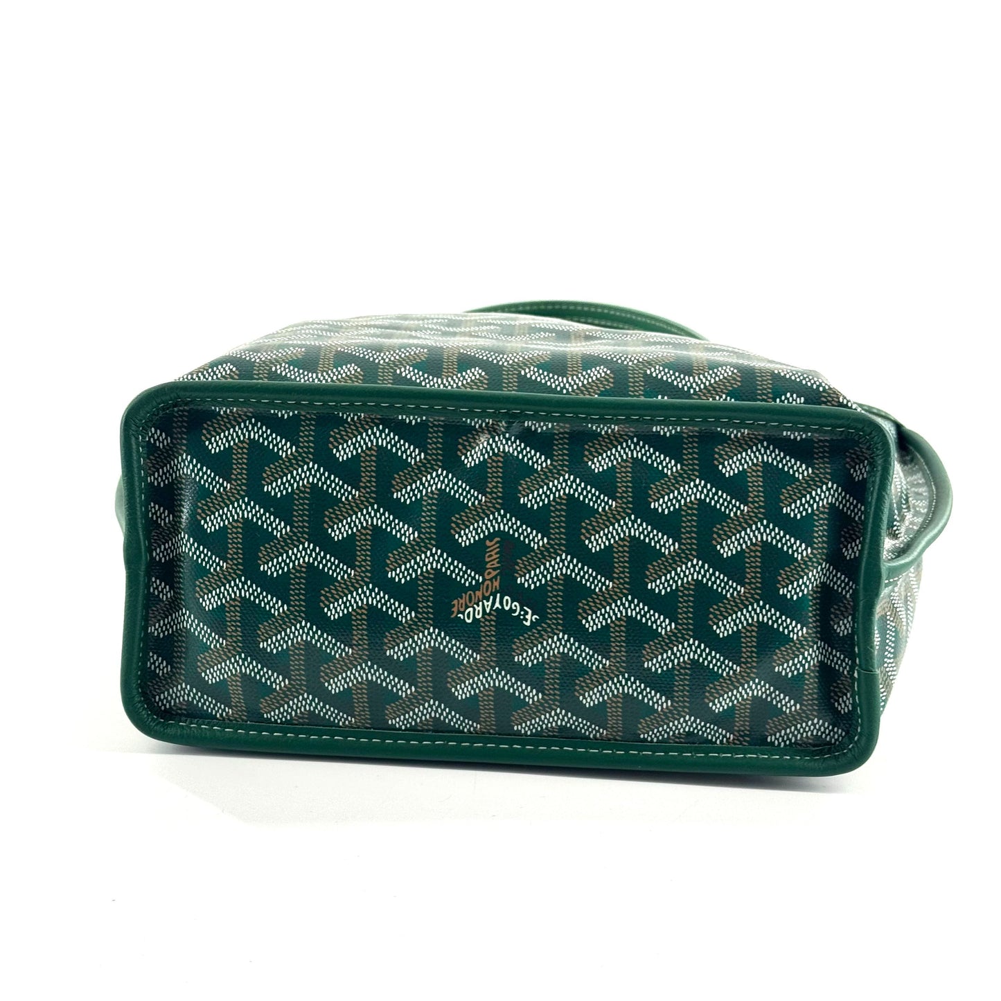 Goyard - Saint Louis Tote - Goyardine canvas with leather trim - Green - (small)