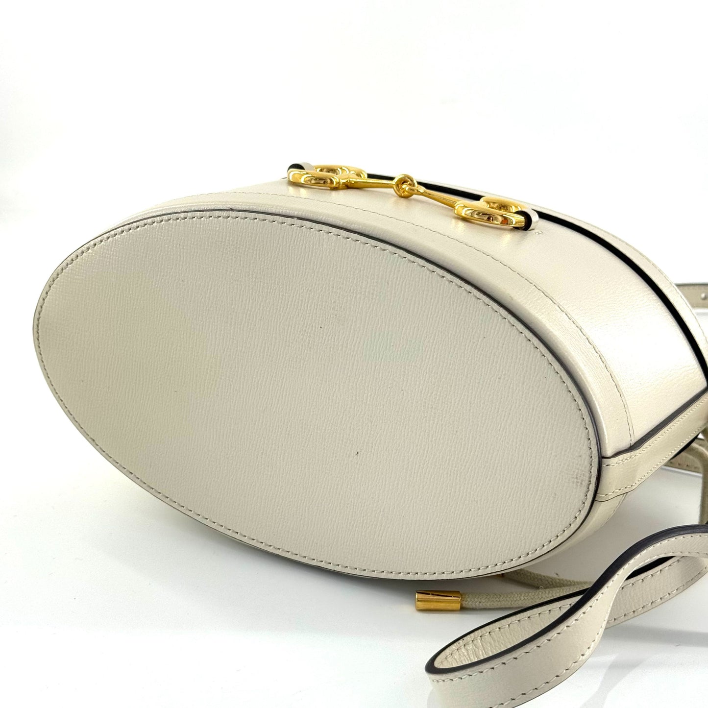 Gucci - 1955 Horsebit Bucket Bag - Leather - White - (Medium)