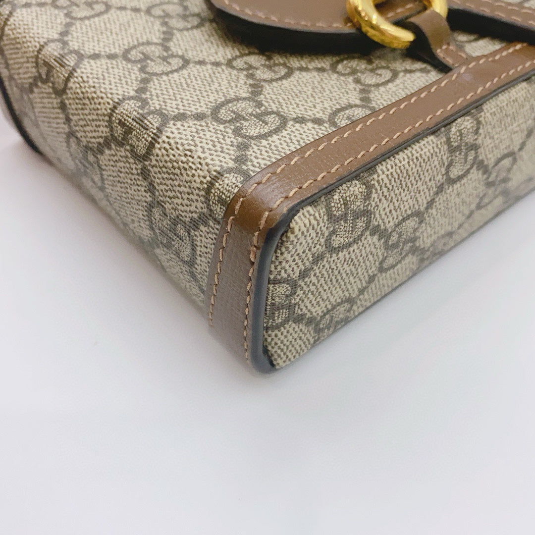 Gucci - 1955 Horsebit Phone Bag - Canvas - Beige