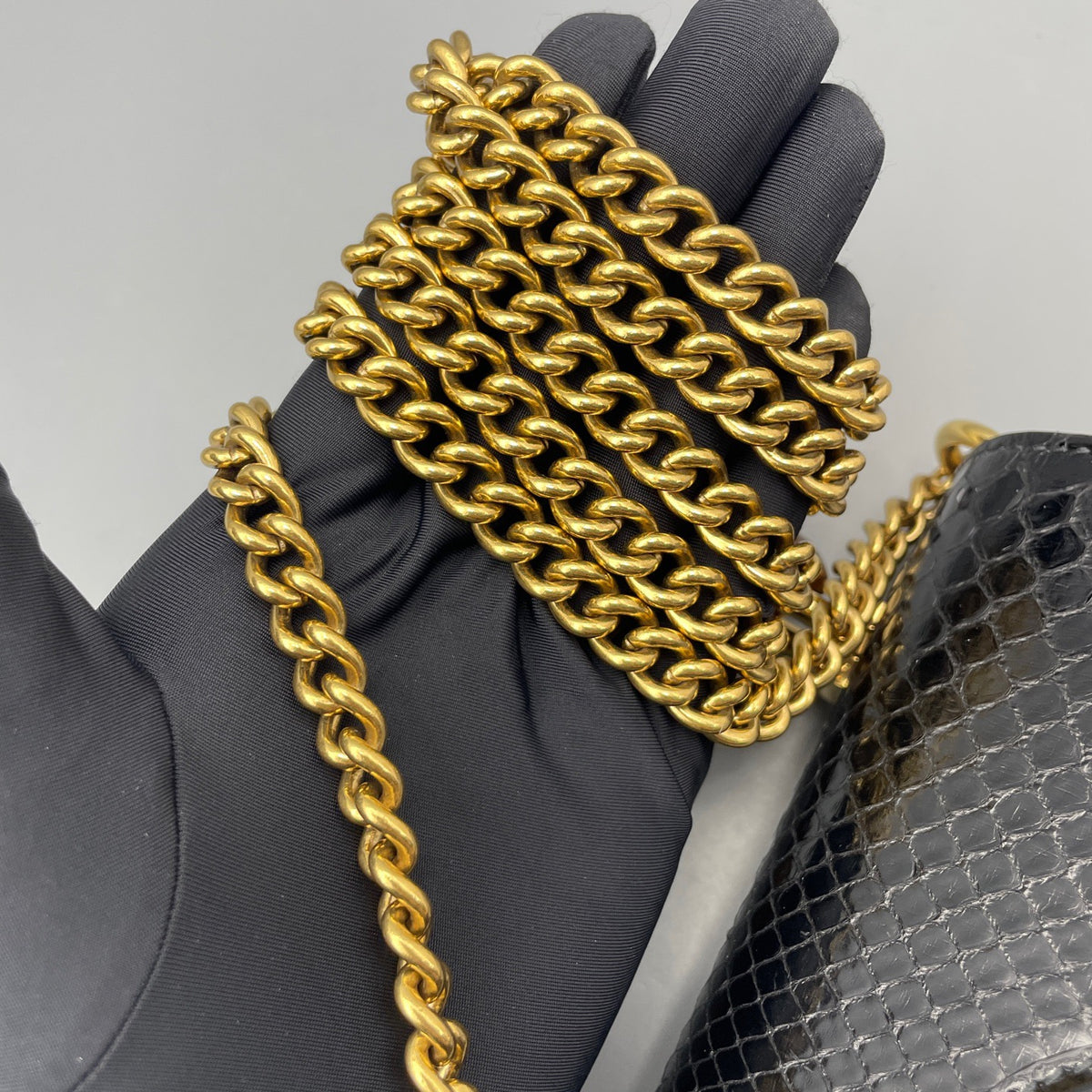 Gucci - Bamboo - Exotic leathers - Python - Black - (mini)