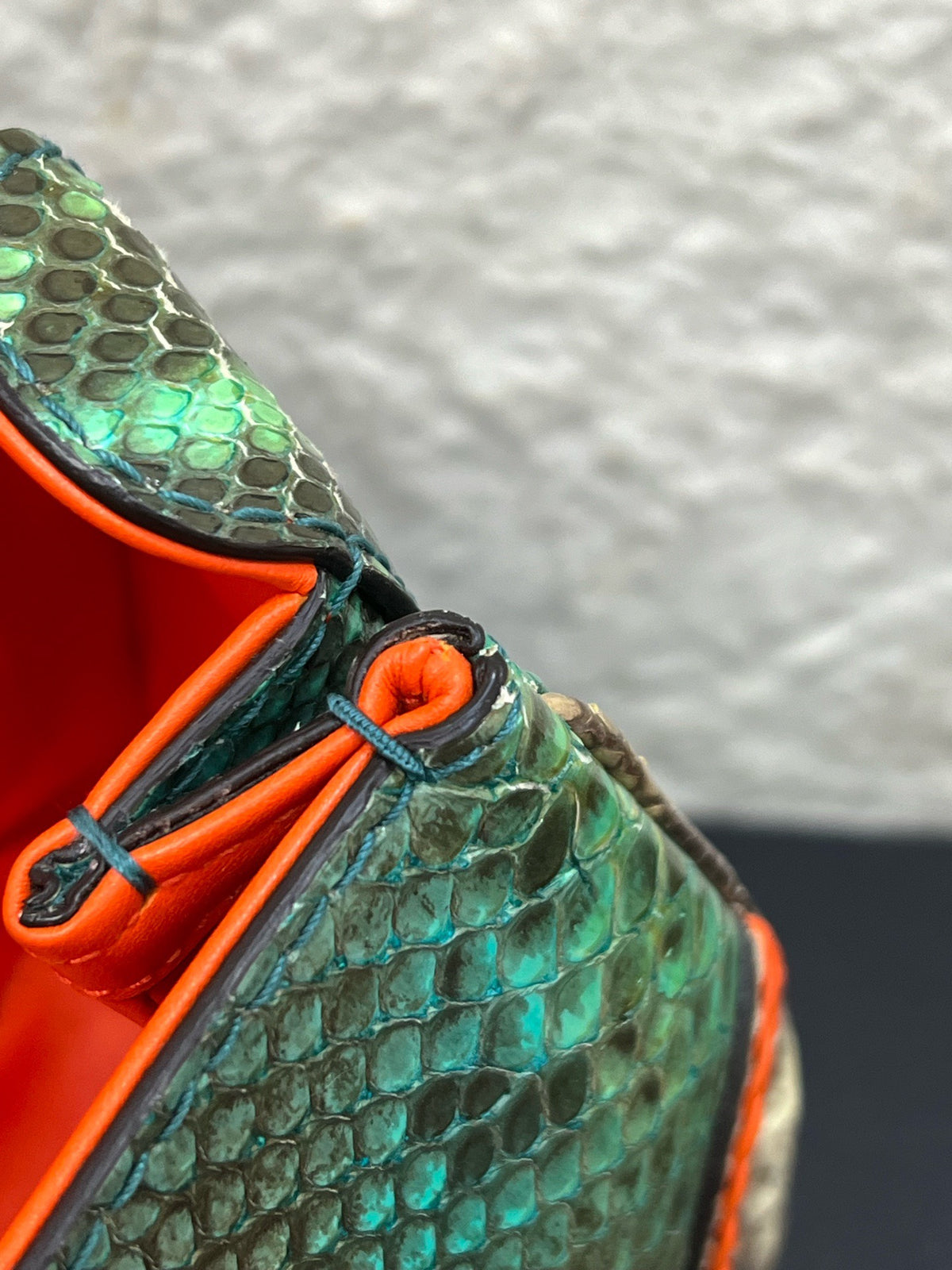 Gucci - Bamboo - Exotic leathers - Python - Green - (small)