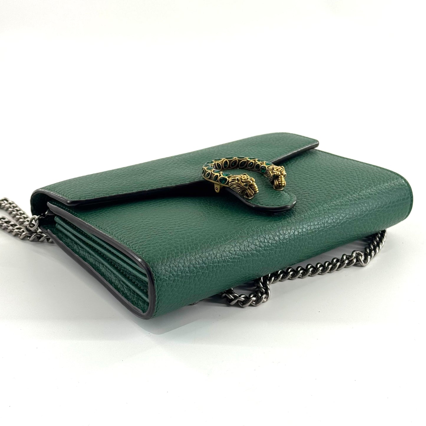 Gucci - Dionysus Chain Wallet - Grained leather - Green - (mini)