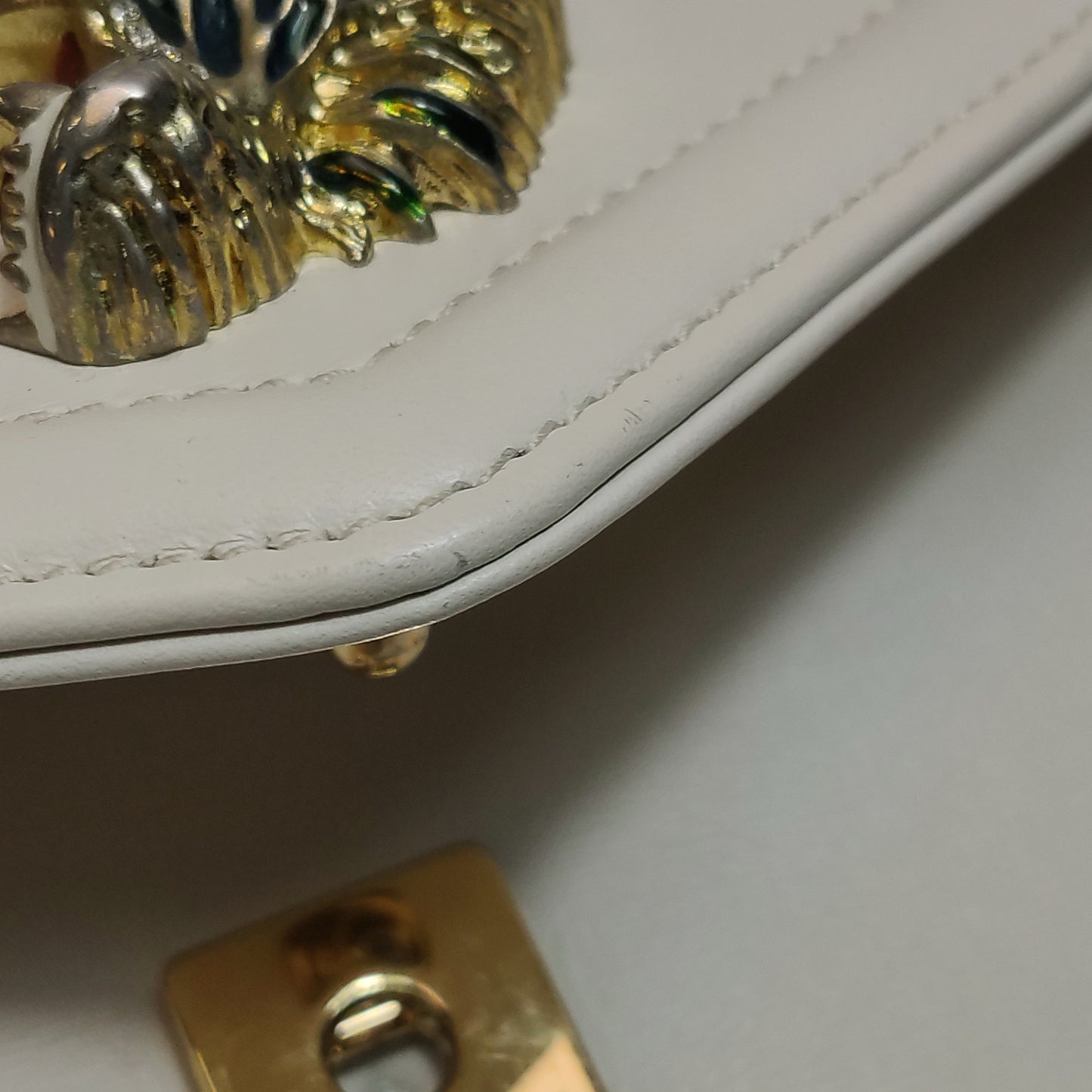 Gucci - Dionysus Tiger Head Shoulder Bag - Leather - Beige - (Small)