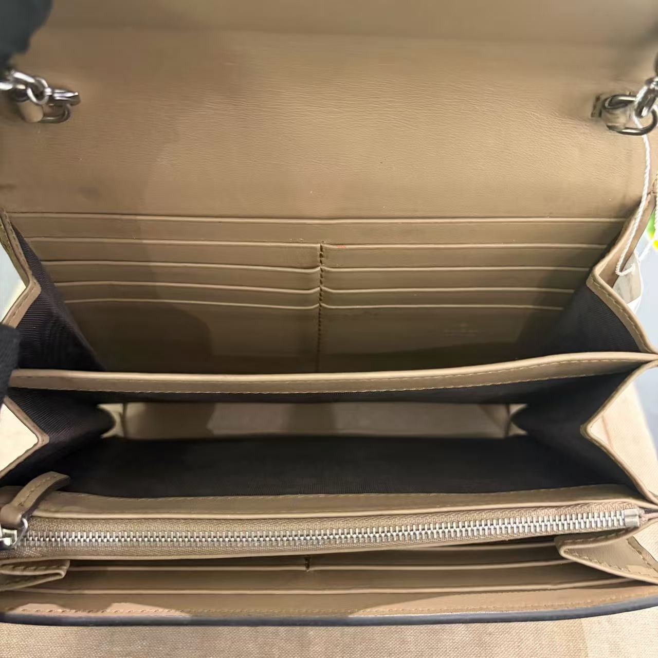 Gucci - Dionysus Wallet on Chain - GG Supreme canvas with leather trim - Beige - (mini)