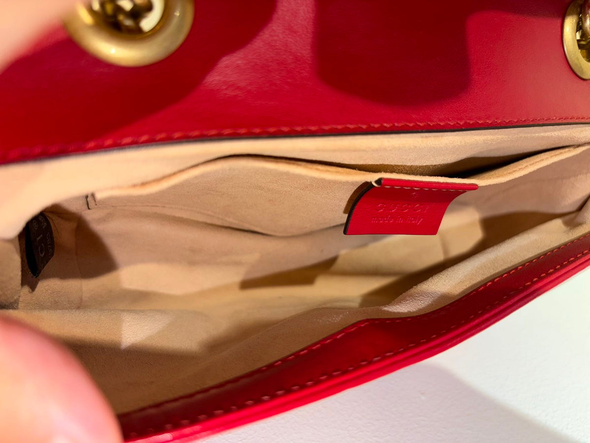 Gucci - GG Marmont 22 - Leather - Red - (small)