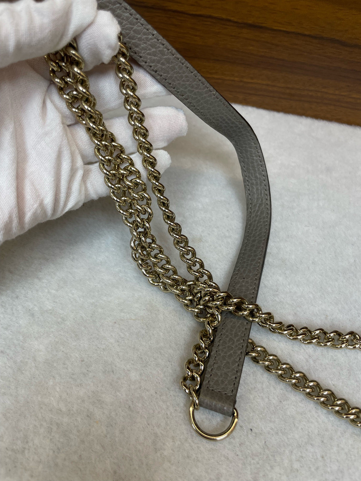 Gucci - GG Marmont - Leather - Grey - (small)
