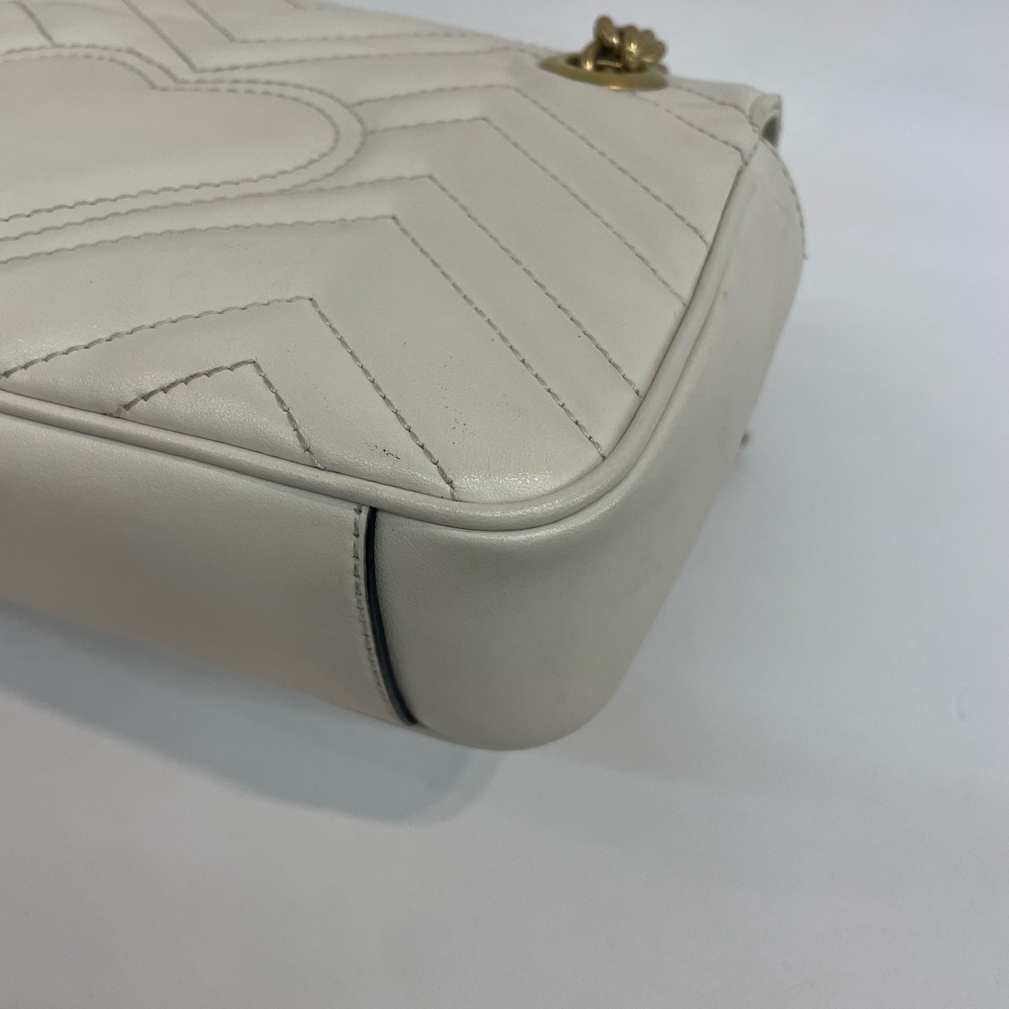 Gucci - GG Marmont Matelassé Mini Bag - Leather - White - (mini)