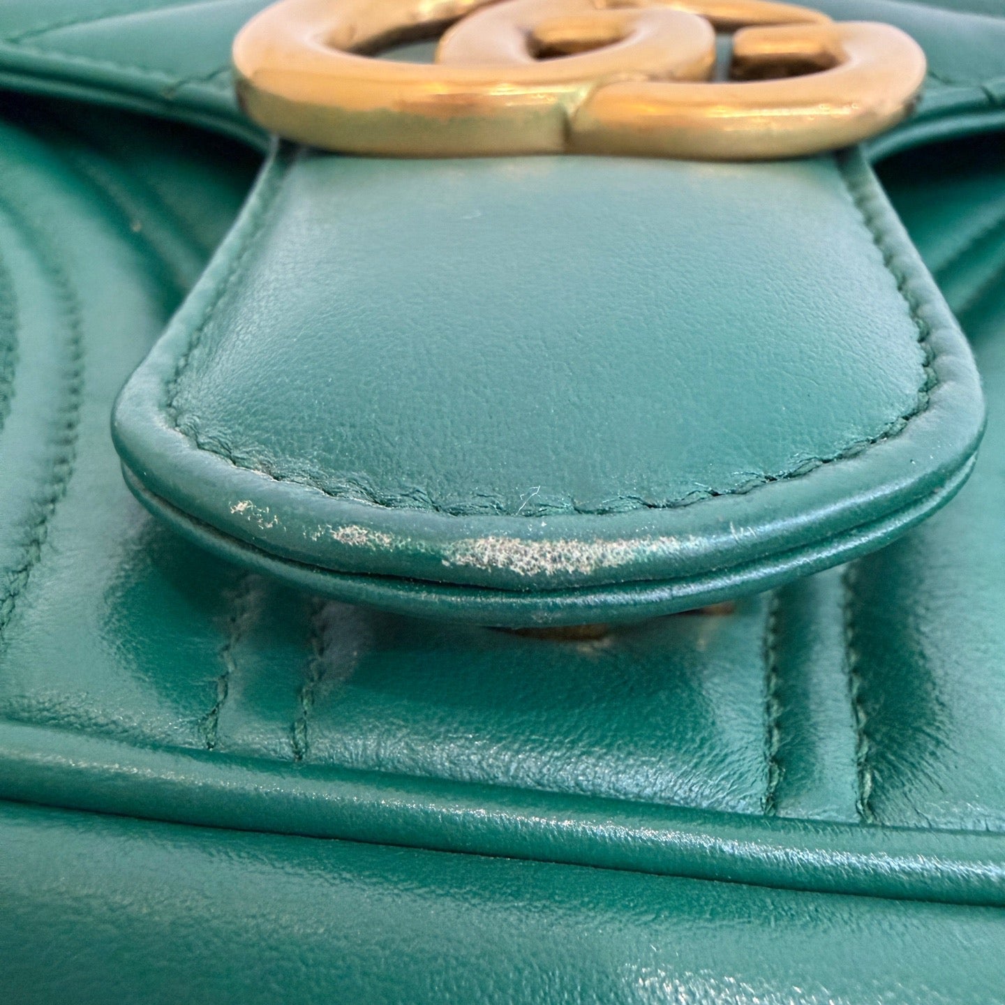 Gucci - GG Marmont Matelassé Shoulder Bag - Leather - Green - (medium)