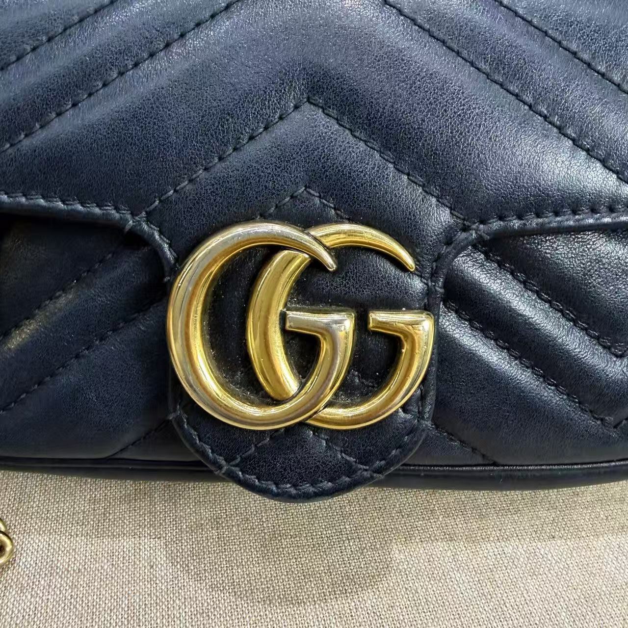 Gucci - GG Marmont Mini Bag - Leather - Black - (mini)