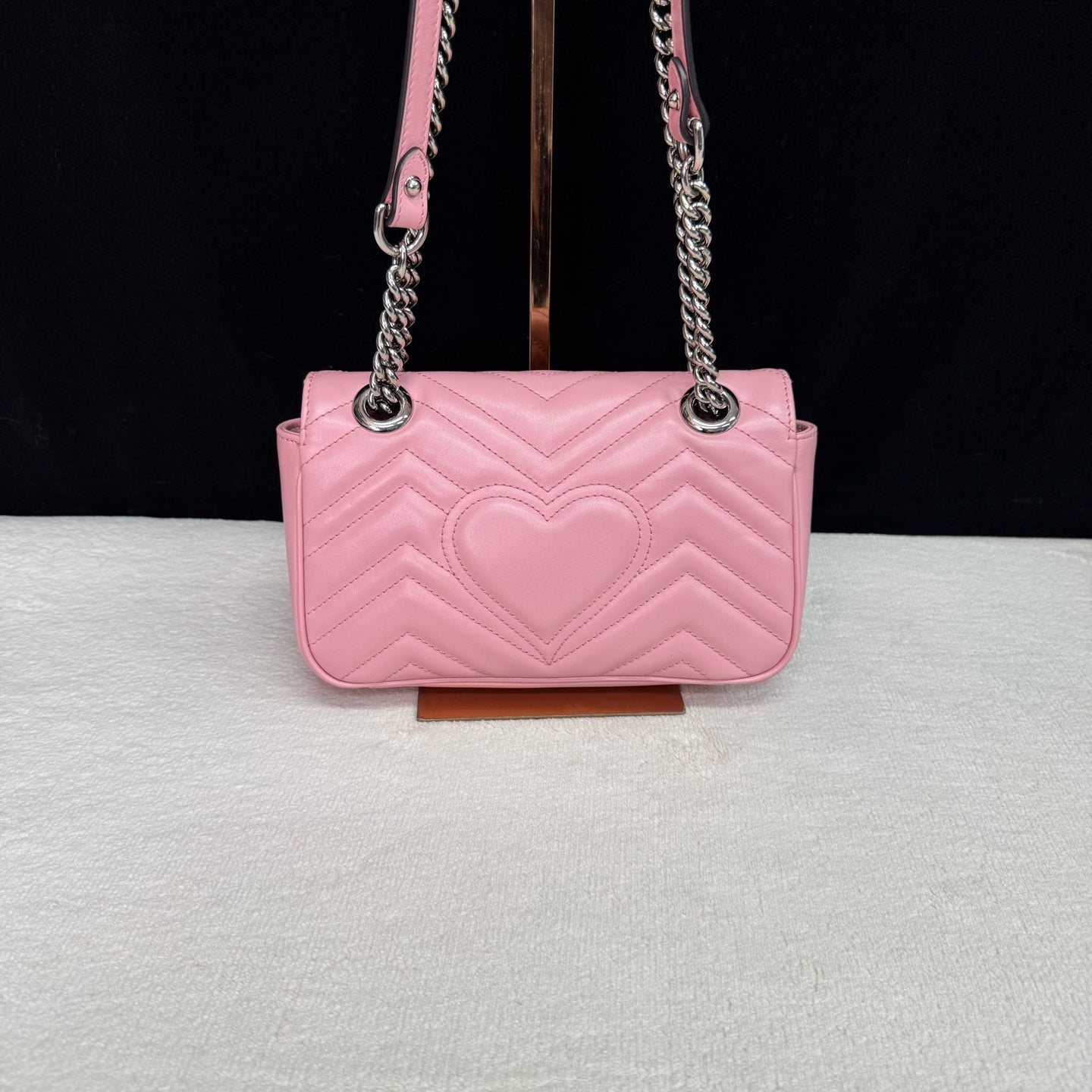 Gucci - GG Marmont Mini Chain Bag - Leather - Pink - (Mini)