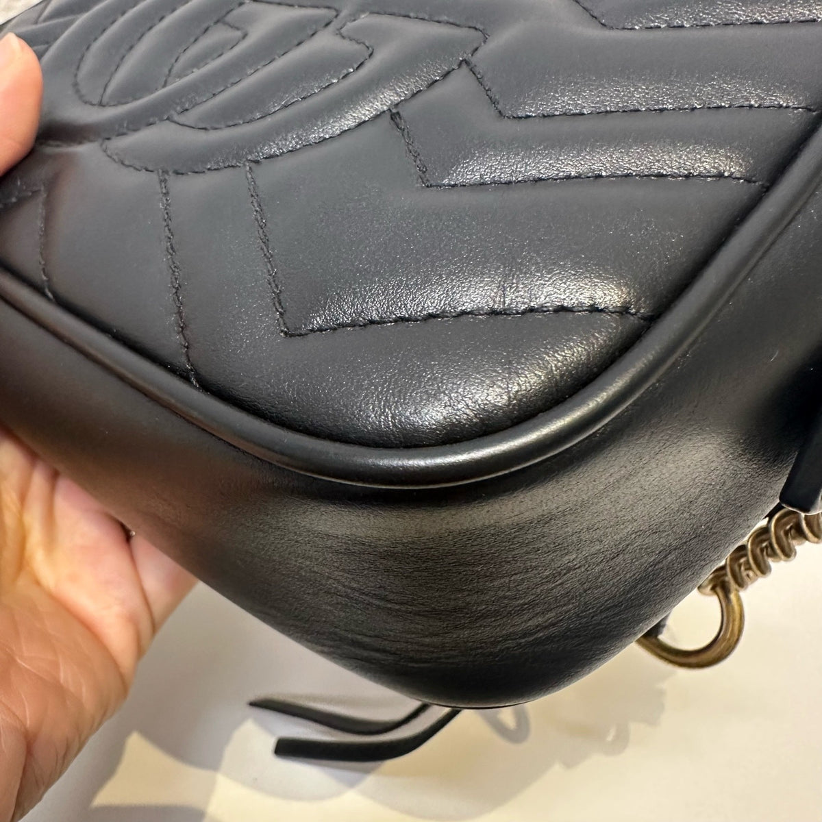 Gucci - GG Marmont Mini - Leather - Black - (mini)