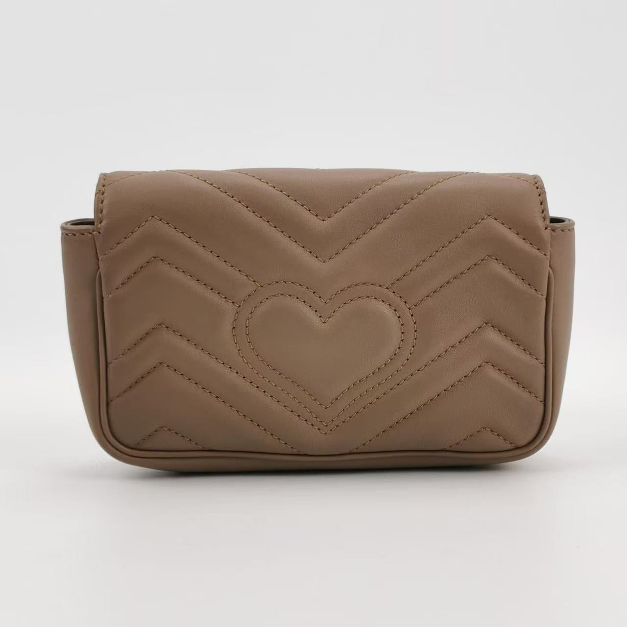 Gucci - GG Marmont Super Mini Bag - Quilted leather - Nude - (mini)