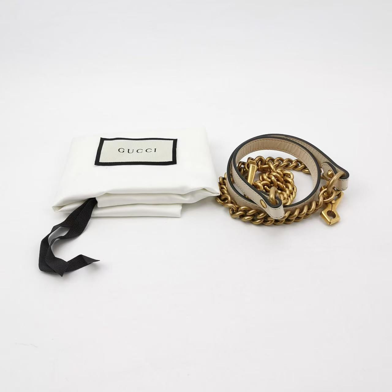 Gucci - GG Marmont Top Handle Bag - Leather - White - (mini)