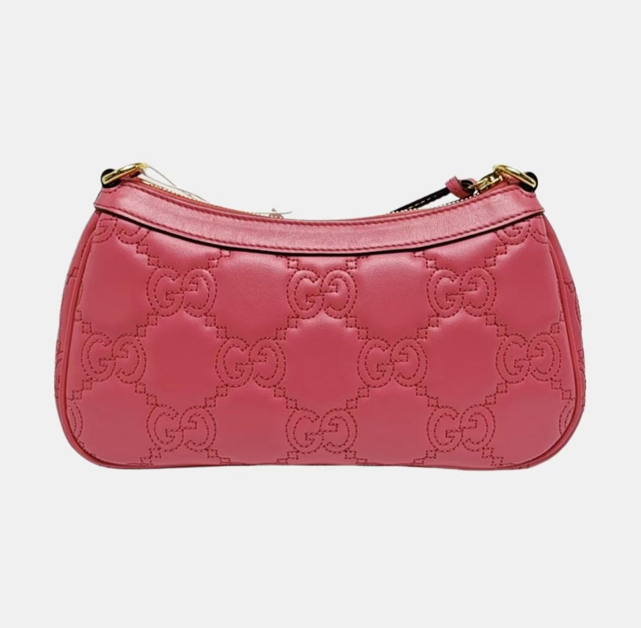 Gucci - GG Matelassé Bag - Leather - Pink - (Small)
