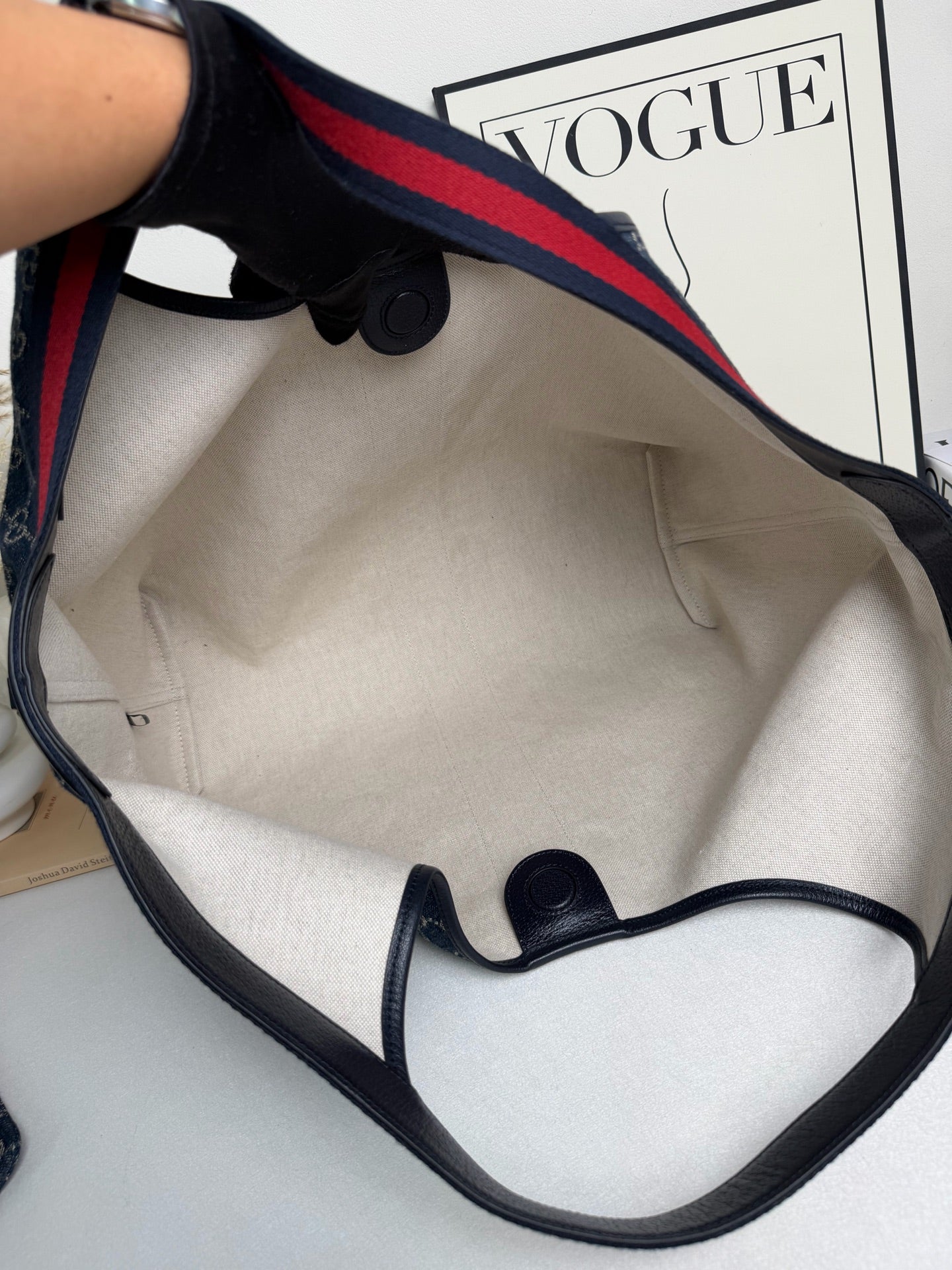 Gucci - GG Supreme Tote Bag - Denim - Blue - (Large)