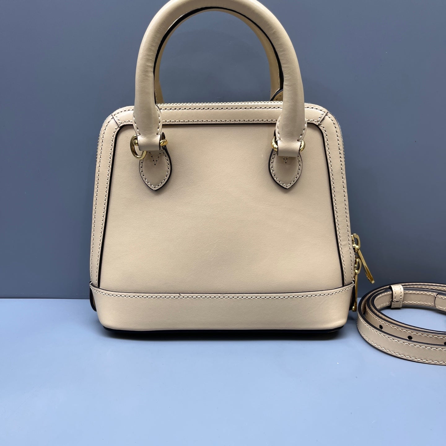 Gucci - Horsebit 1955 Top Handle Bag - Leather - Beige - (small)