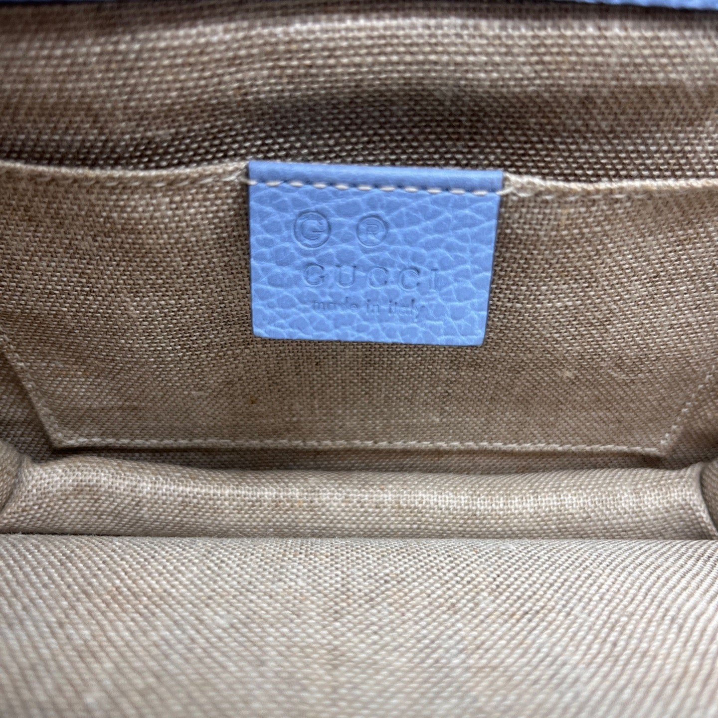 Gucci - Interlocking G Chain Shoulder Bag - Leather - Blue - (mini)