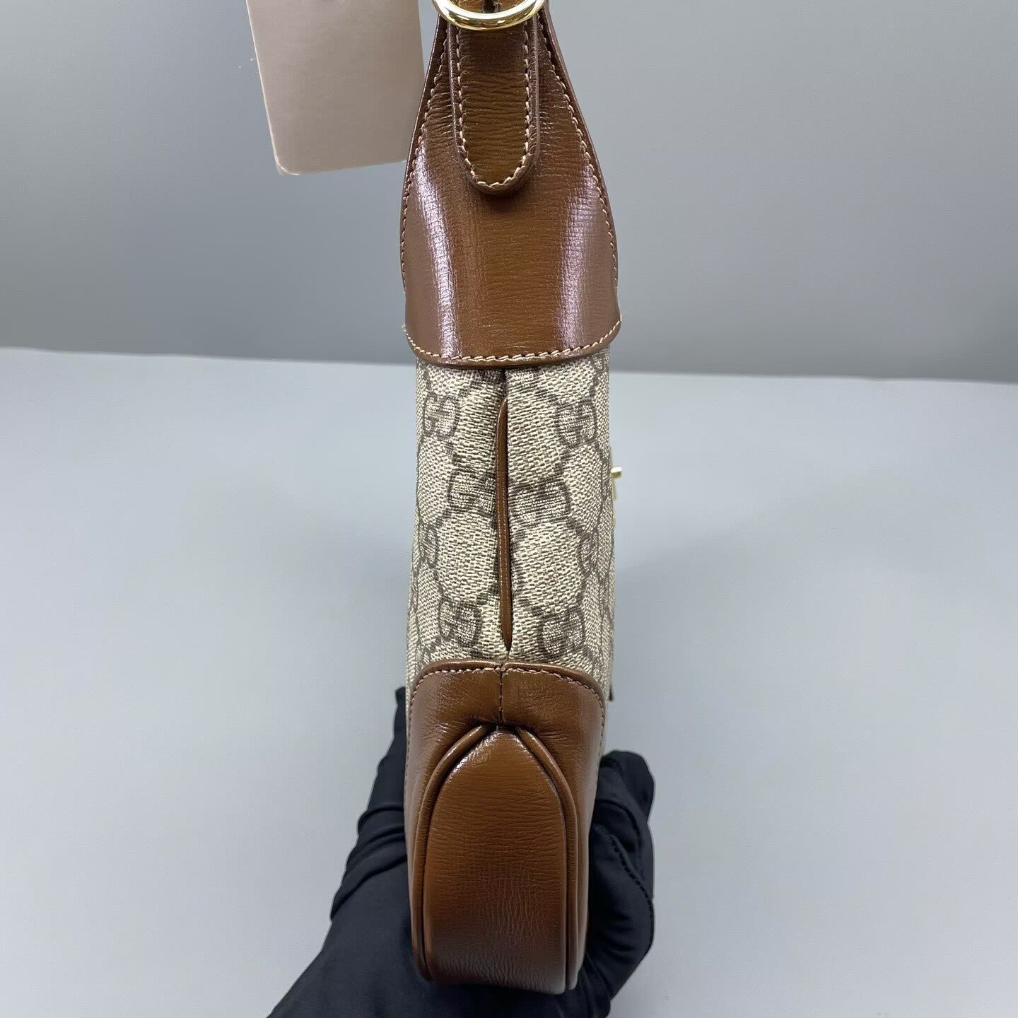 Gucci - Jackie 1961 Shoulder Bag - GG Supreme canvas with leather trim - Brown - (small)