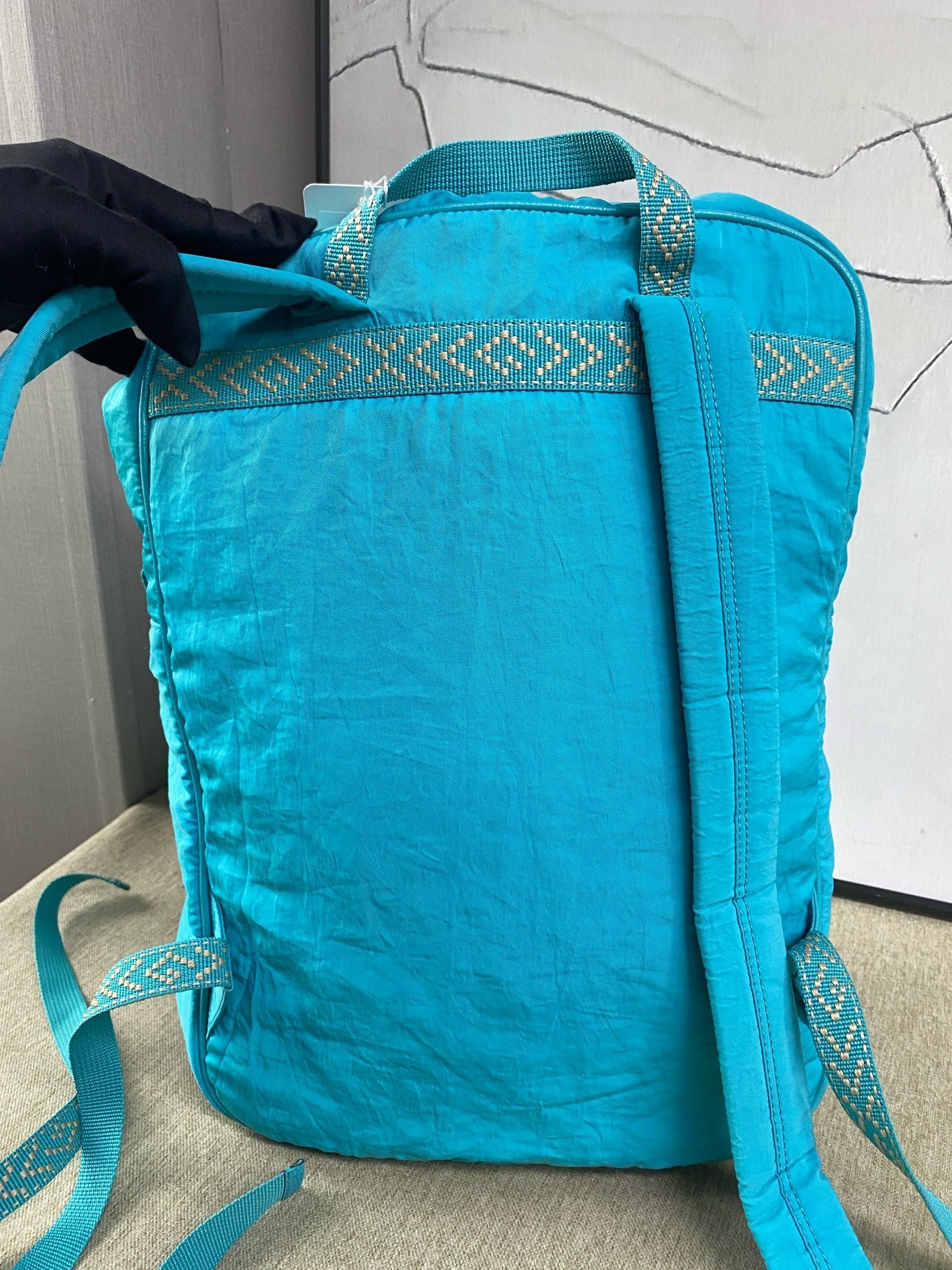 Gucci - Limited Edition Rainbow Badge Patchwork Backpack - Polyamide fabric with leather trim - Lake Green with Multicolour details - (medium)