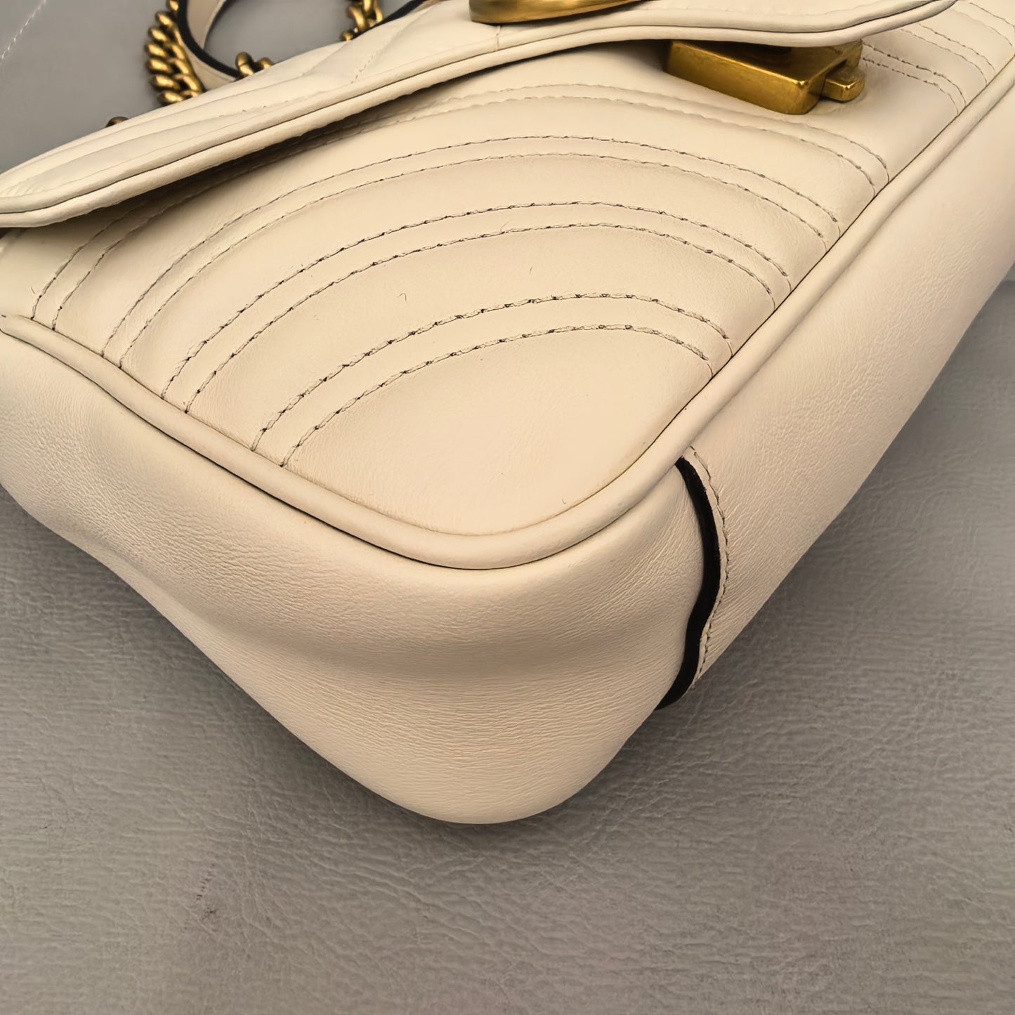 Gucci - Marmont - Leather - Beige - (small)