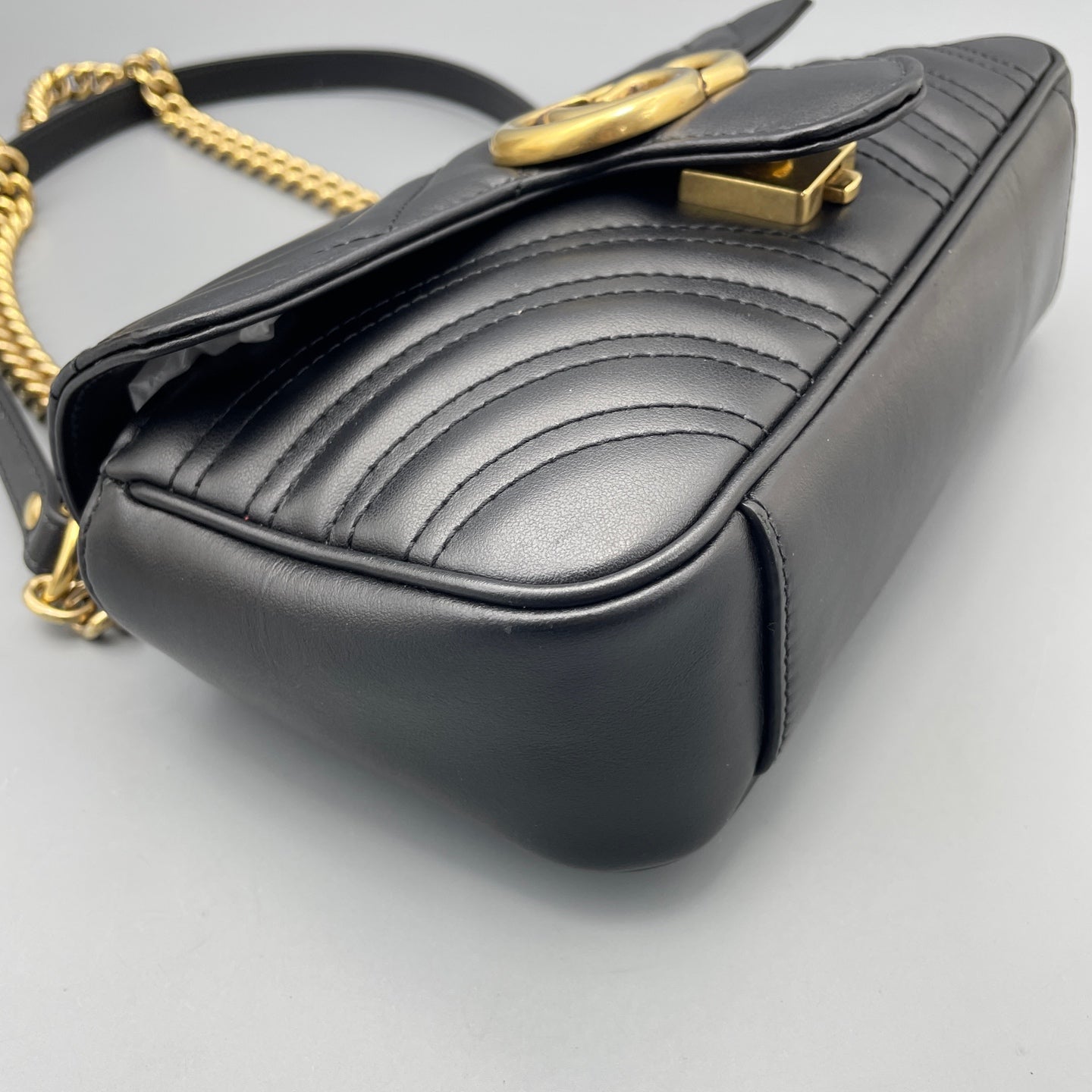 Gucci - Marmont - Leather - Black with gold-tone hardware - (mini)