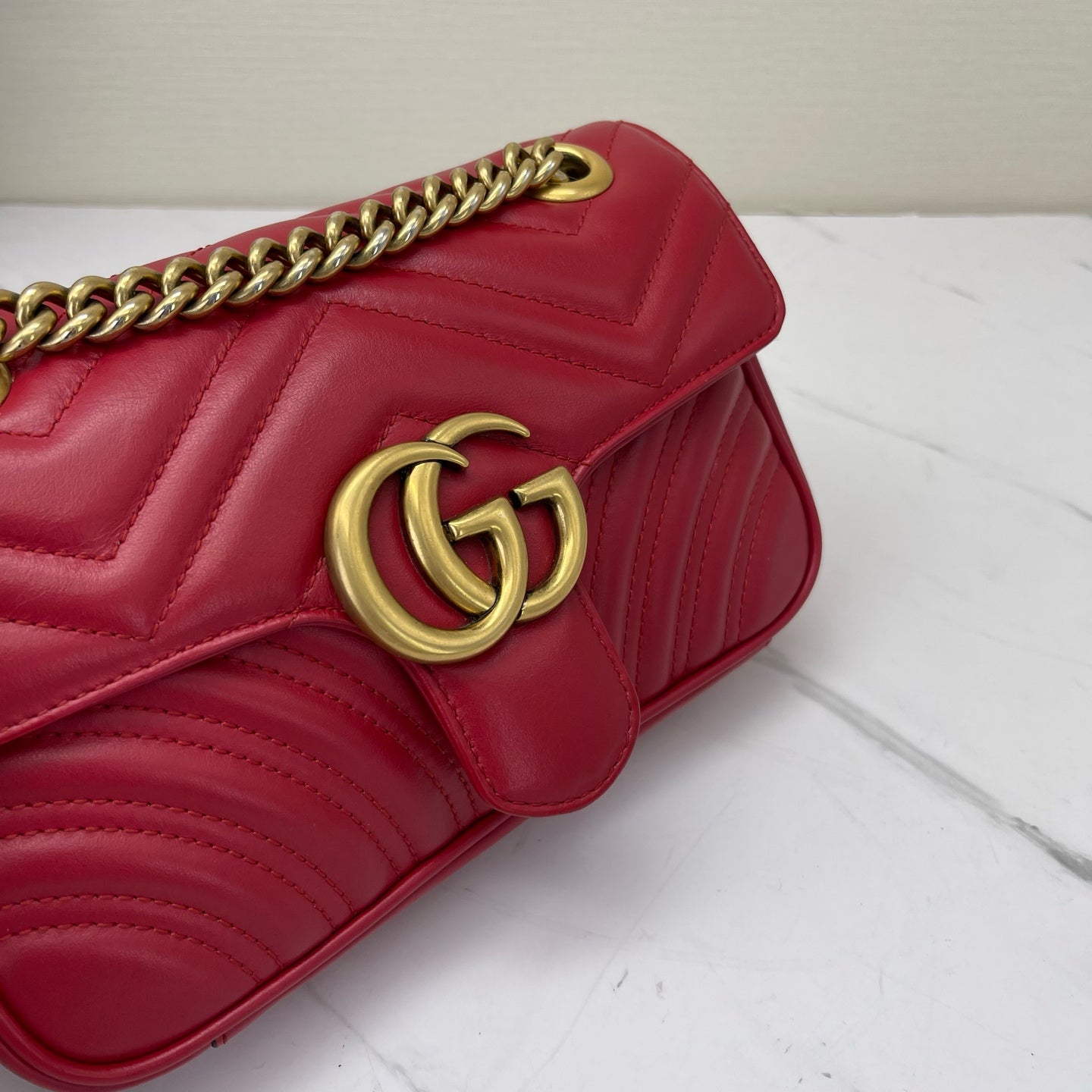 Gucci - Marmont - Leather - Red - (small)