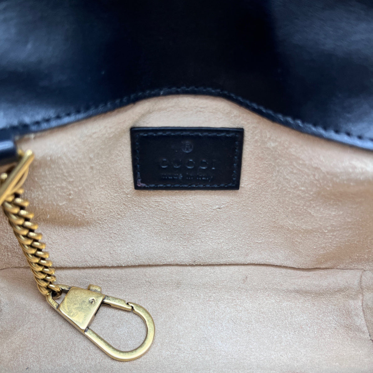 Gucci - Marmont Mini Chain Bag - Leather - Black - (mini)
