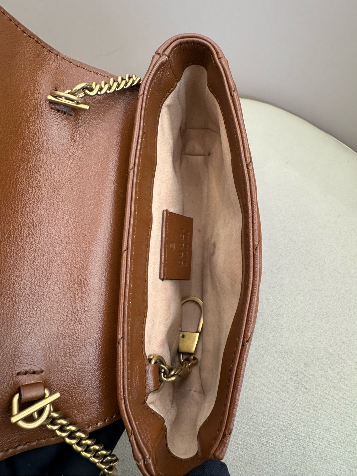 Gucci - Marmont Mini - Leather - Brown - (mini)