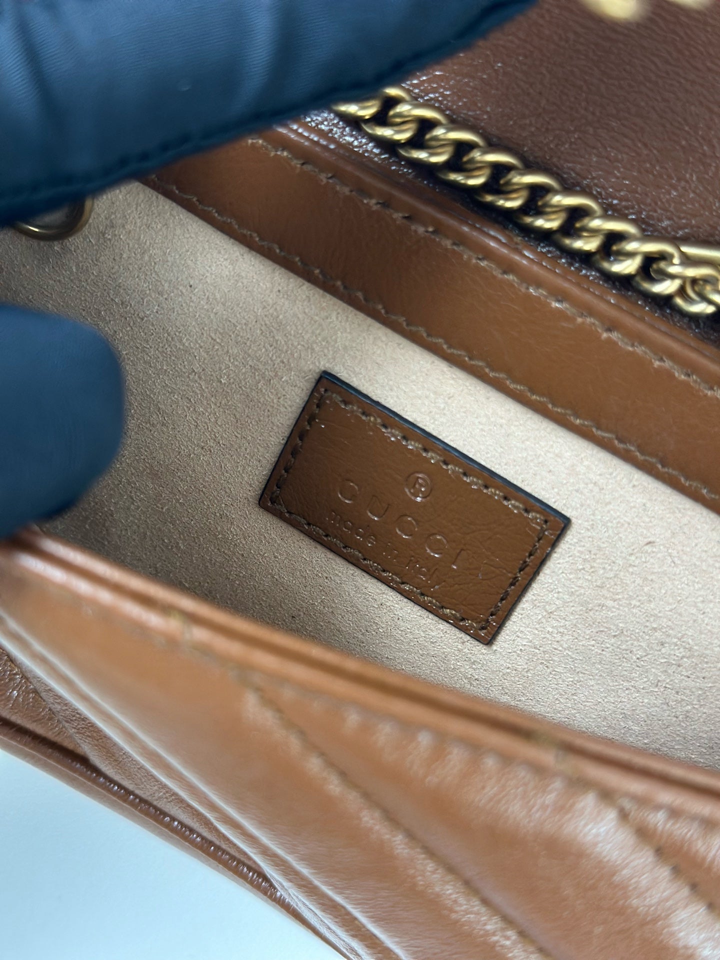 Gucci - Marmont Mini - Leather - Brown - (mini)