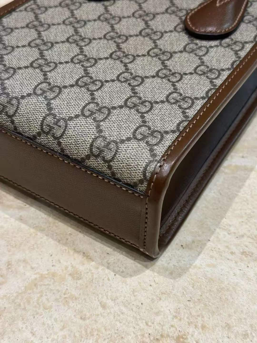 Gucci - Mini Tote Bag with Interlocking G - Synthetic - Beige - (mini)