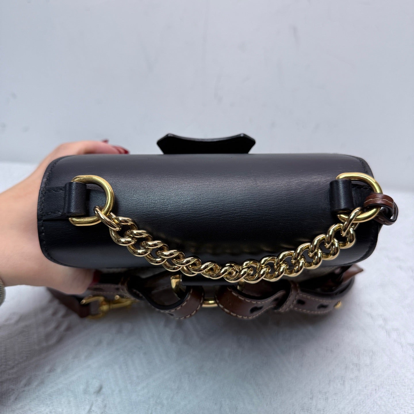 Gucci - Padlock Backpack - GG Supreme canvas with brown and black leather trim - Beige, Brown and Black with Gold-Tone Hardware - (mini)