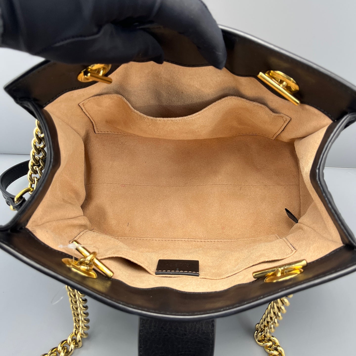 Gucci - Padlock Chain Shoulder Bag - Leather - Black