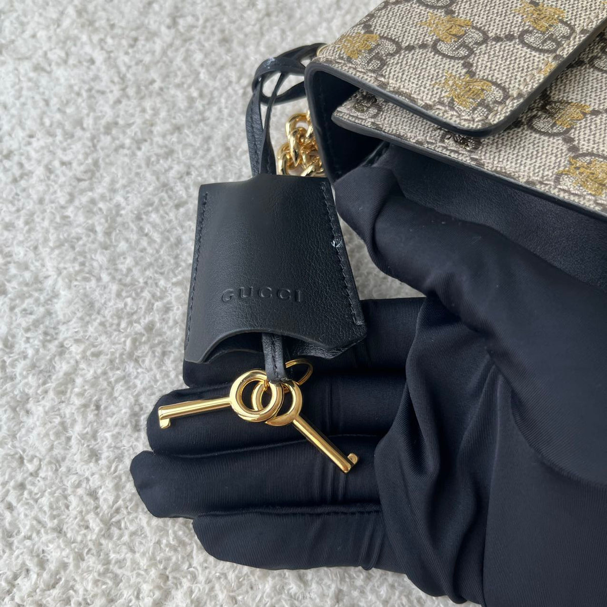 Gucci - Padlock - Cloth - Beige - (small)