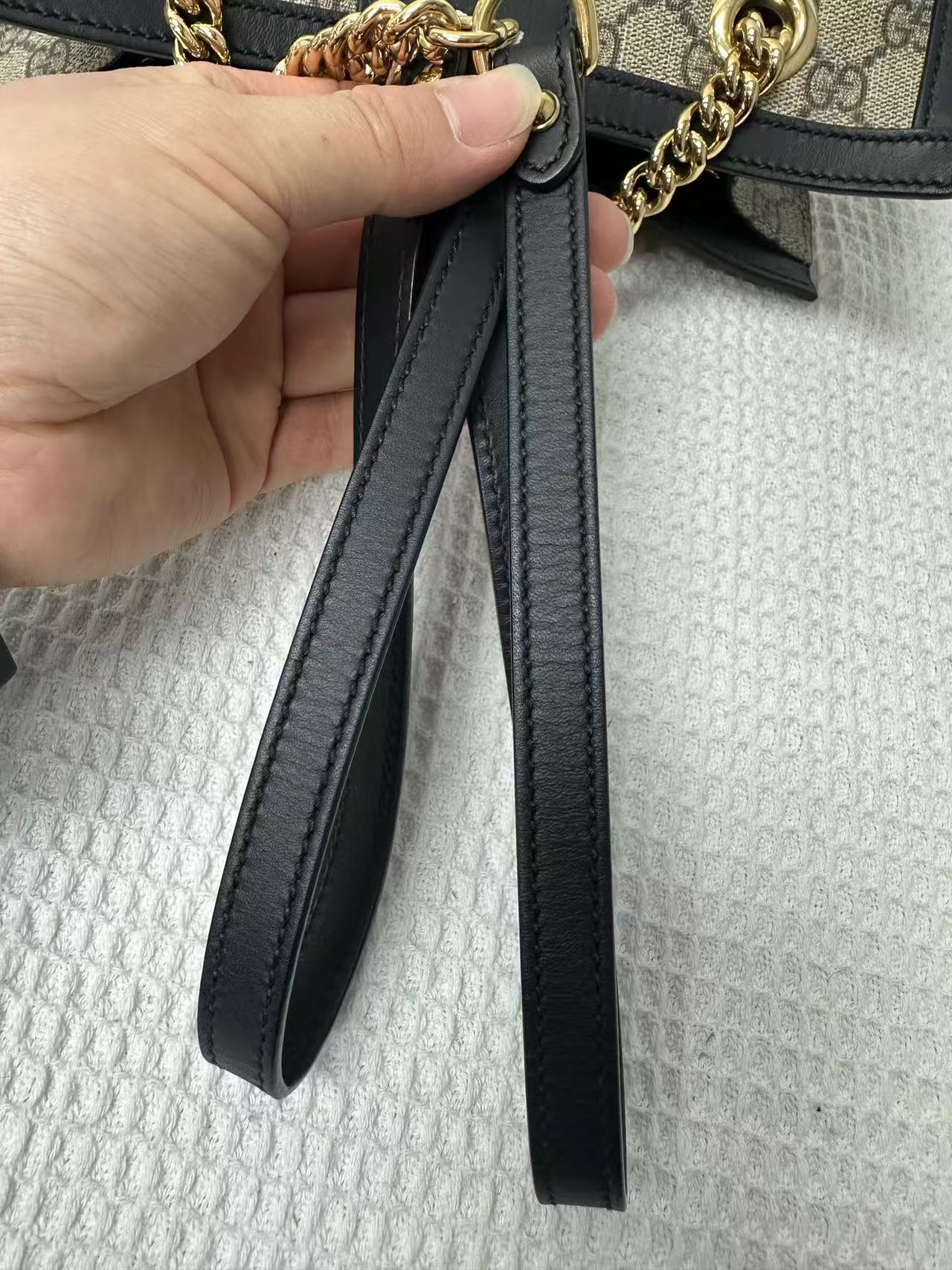 Gucci - Padlock - GG Supreme canvas with leather trim - Beige and black - (small)