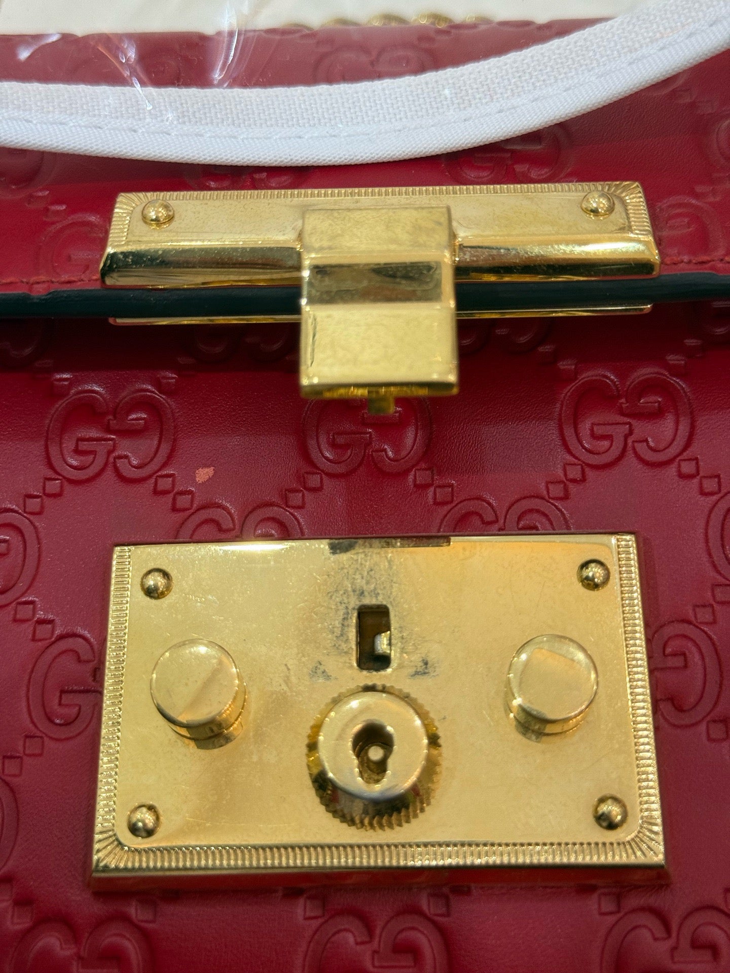 Gucci - Padlock - Leather - Red - (small)