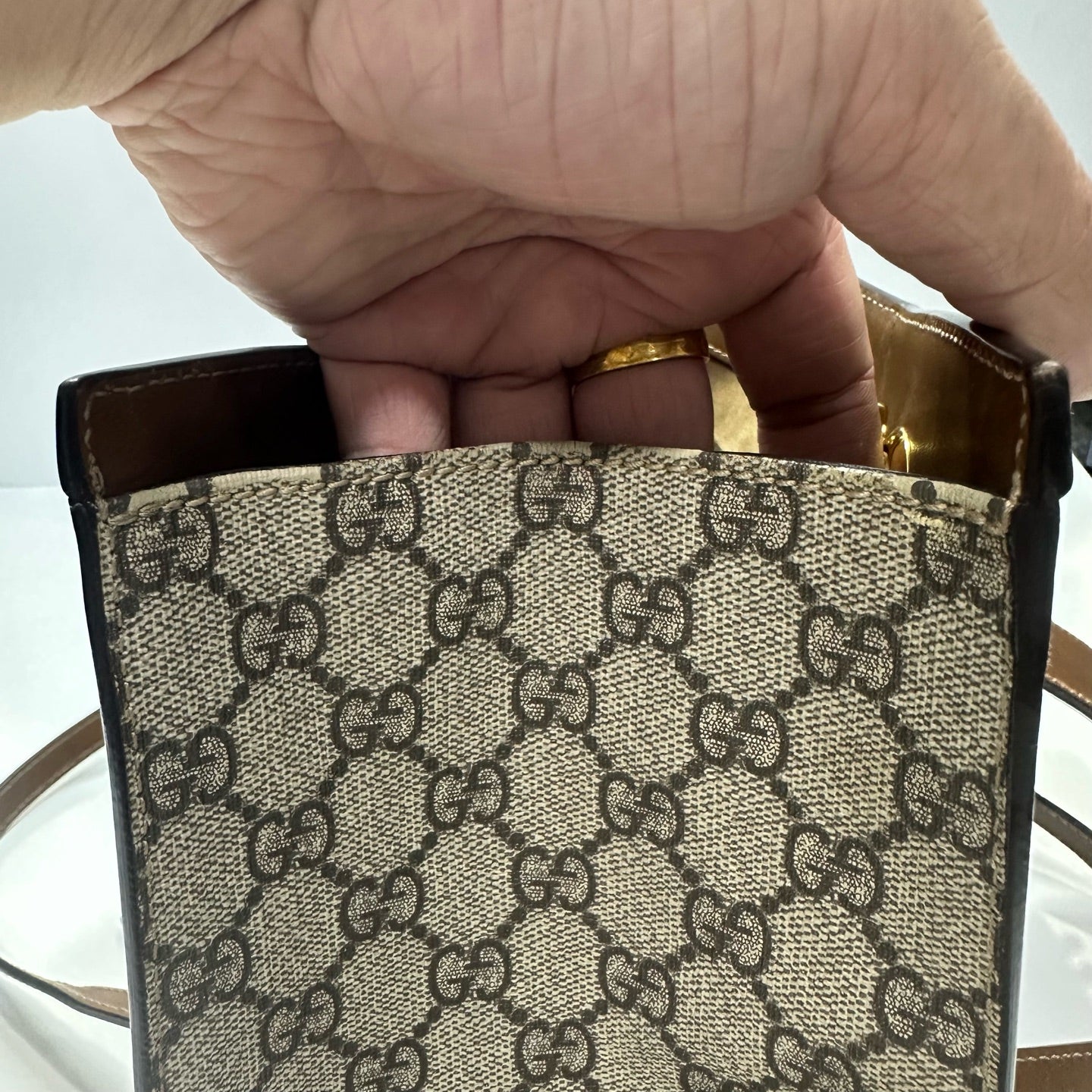 Gucci - Padlock - Synthetic - Beige - (medium)