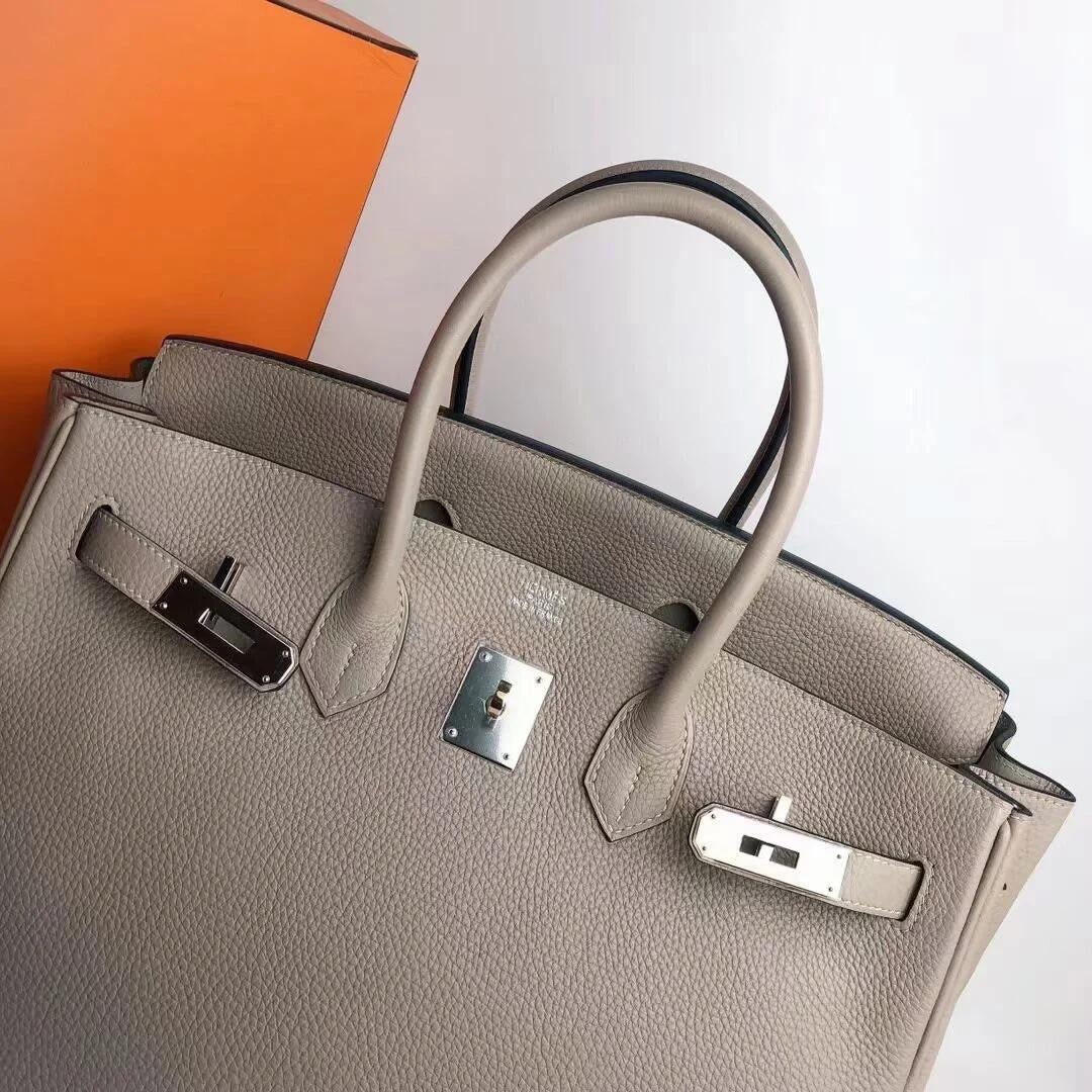 Hermes - Birkin 35 - Leather - Grey - (Large)