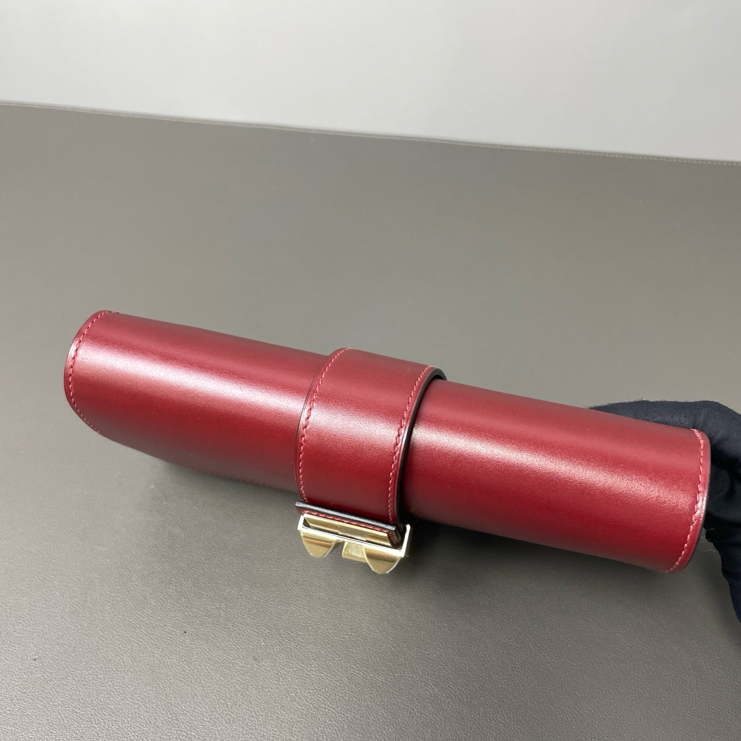 Hermès - Collier de Chien Clutch - Leather - Burgundy - (small)