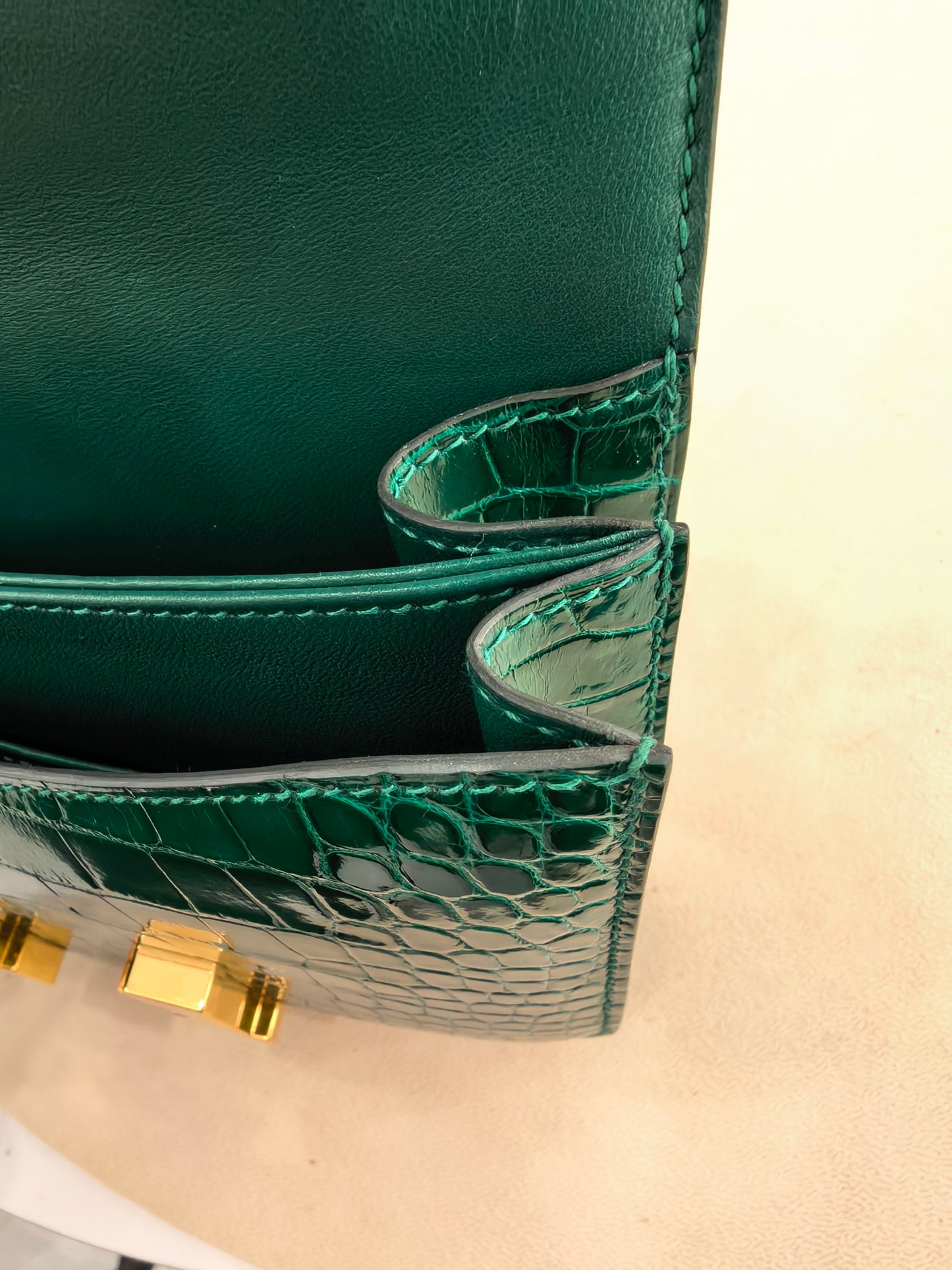 Hermès - Constance - Exotic leathers - Crocodile - Green - (mini)