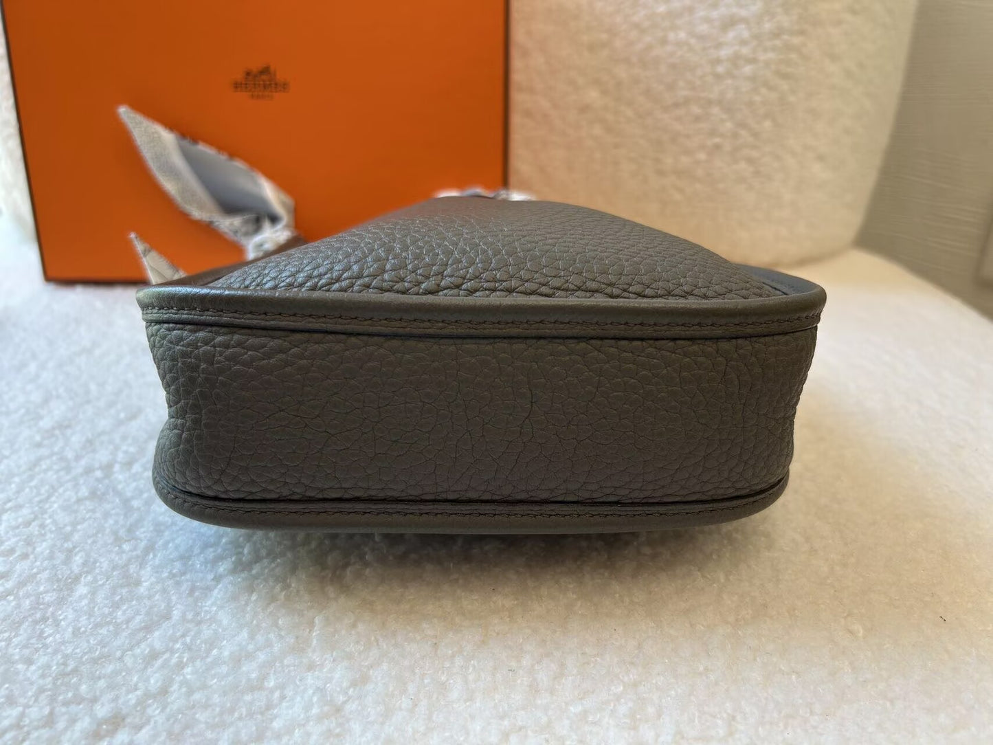 Hermès - Evelyne Mini - Clemence leather - Tin Grey - (mini)