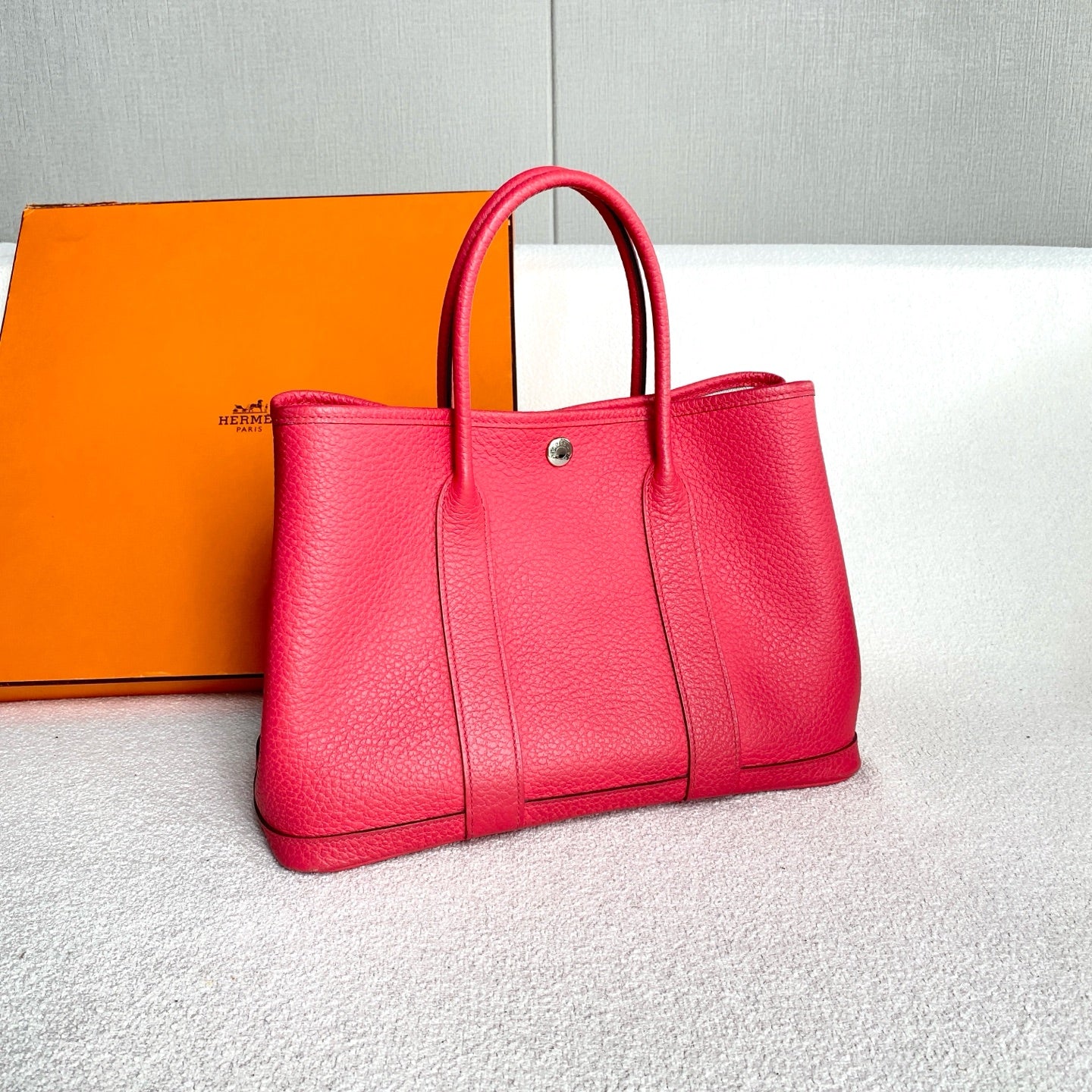 Hermes - Garden Party 30 - Negonda leather - Azalea Red - (Medium)