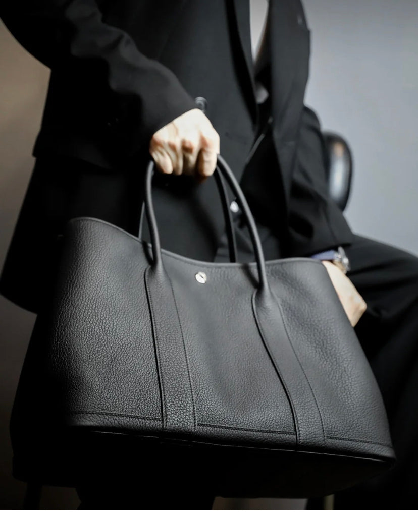 Hermes - Garden Party 36 - Calfskin - Black - (large)