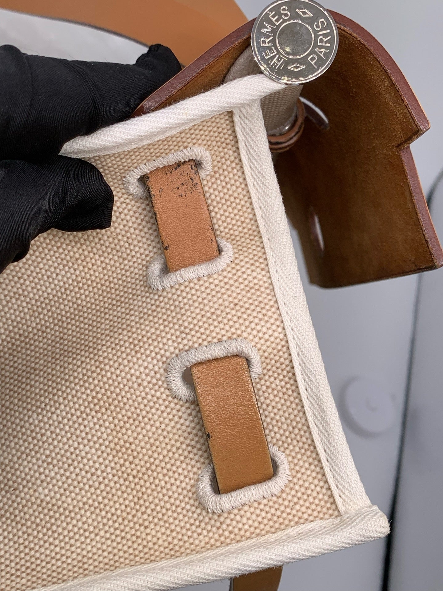 Hermès - Herbag 31 - Cloth - Beige - (medium)