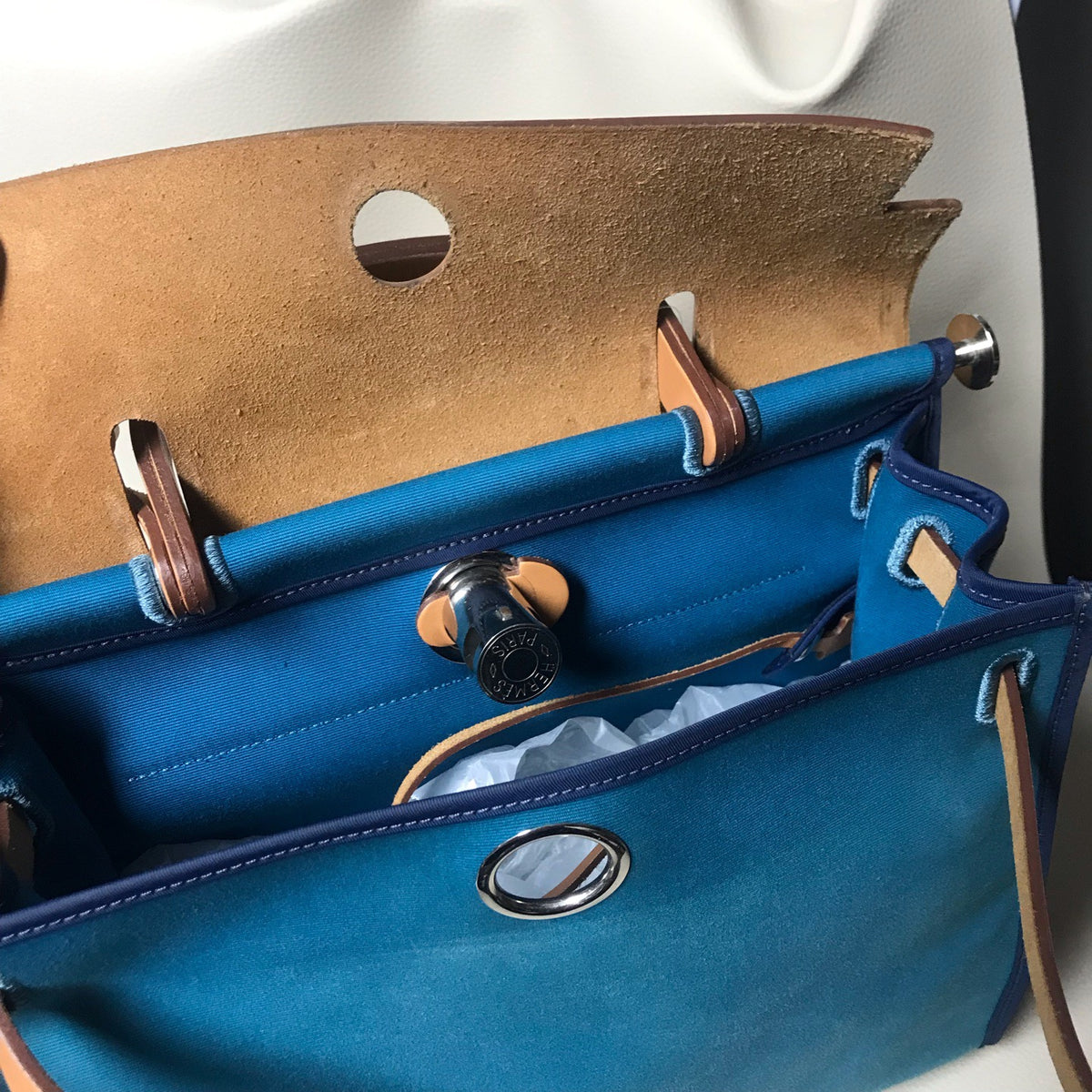 Hermes - Herbag 31 - Cloth - Blue