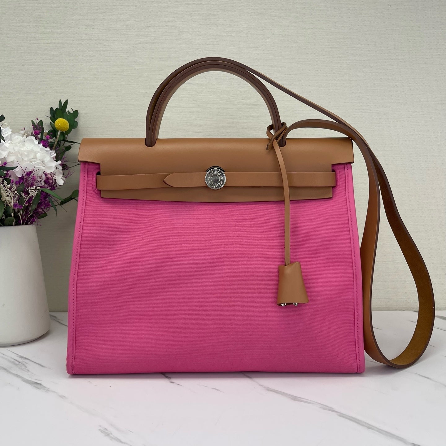 Hermes - Herbag - Cloth - Pink - (medium)