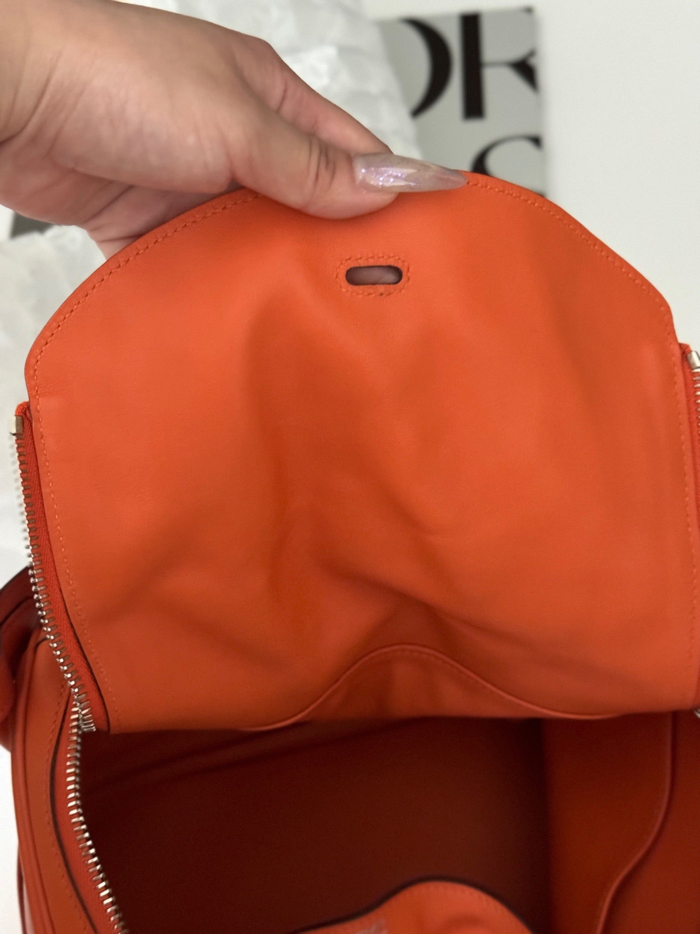 Hermes - Lindy 30 - Clemence leather - Orange - (Medium)