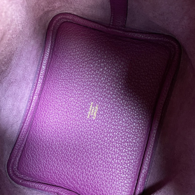 Hermes - Picotin 18 - Leather - Purple - (mini)
