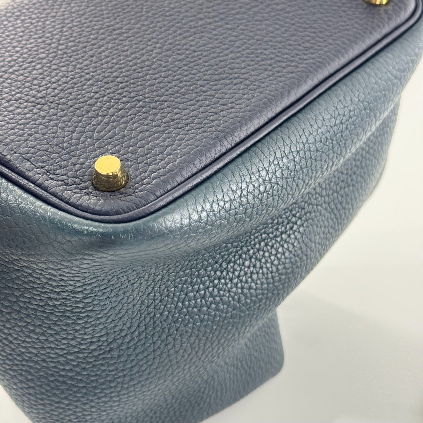 Hermès - Picotin Lock 18 - Grained leather - Deep Blue and Teal Green Bi-Color with Gold-Tone Hardware - (mini)