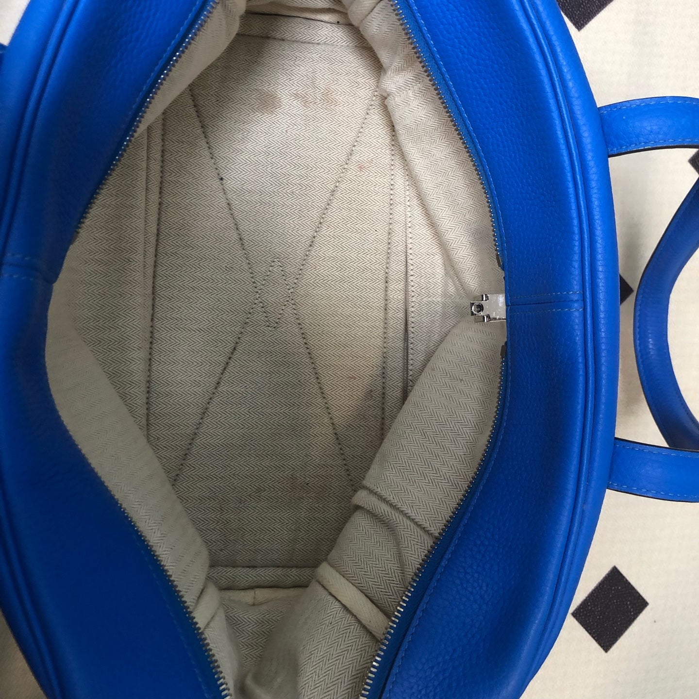 Hermes - Victoria - Leather - Blue - (large)